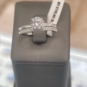 Elegant Sterling Silver Ring Set